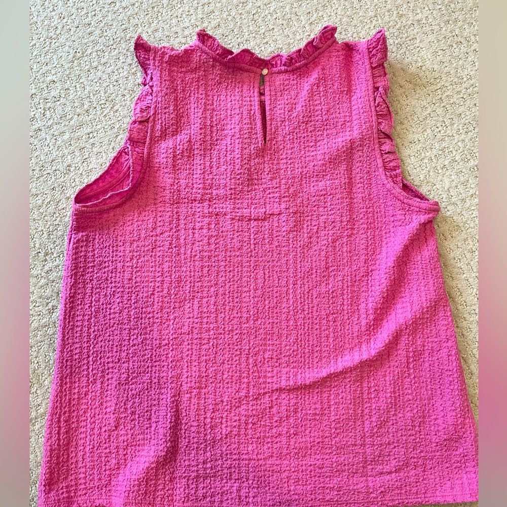 LOFT Ruffle Detail Textured Tank - Picture 2 of 5